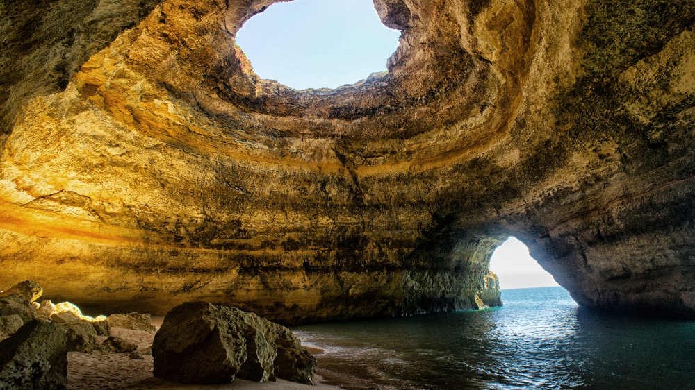 algar de benagil algarve portugal